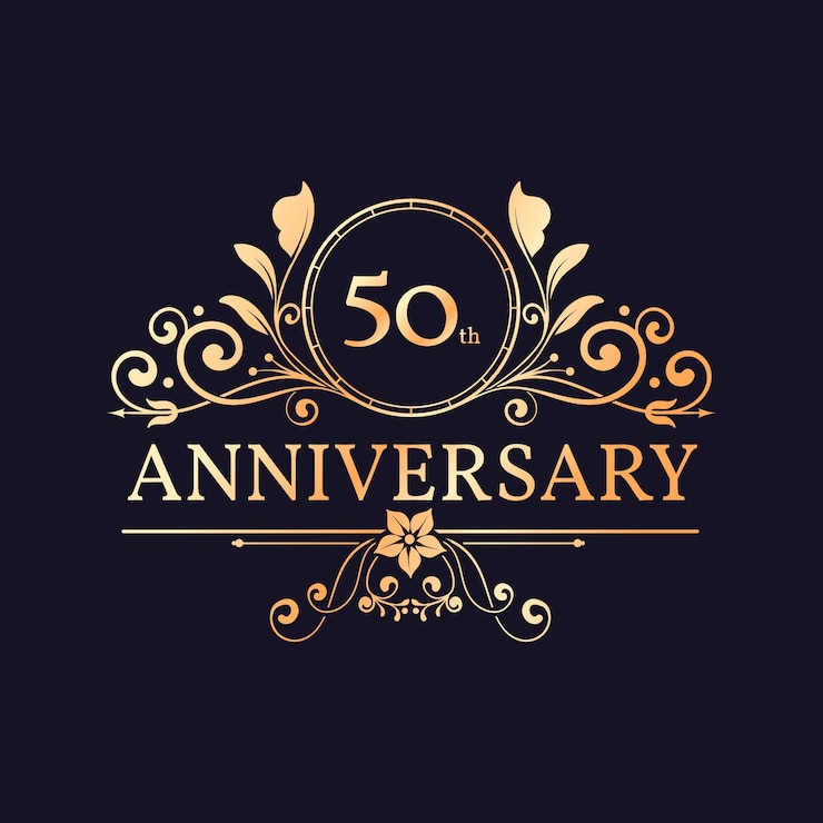Vettore gratuito logo dell'anniversario d'oro sfumato