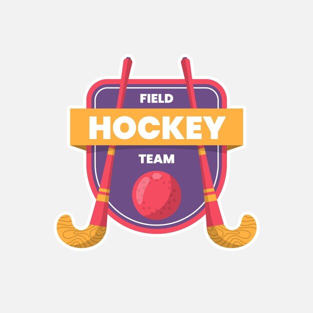 Logo dell'hockey dal design piatto