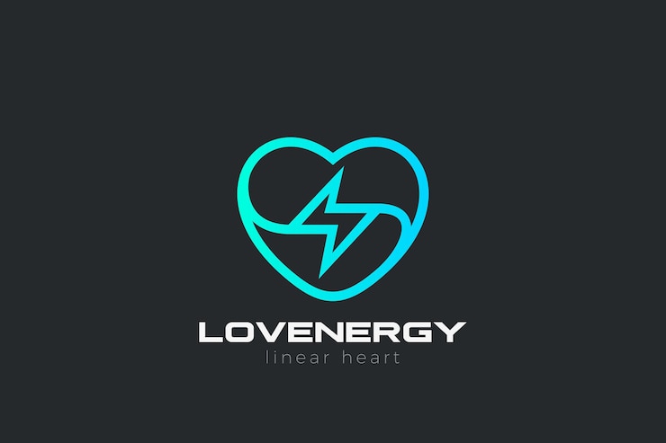 Vettore gratuito logo di amore del cuore.