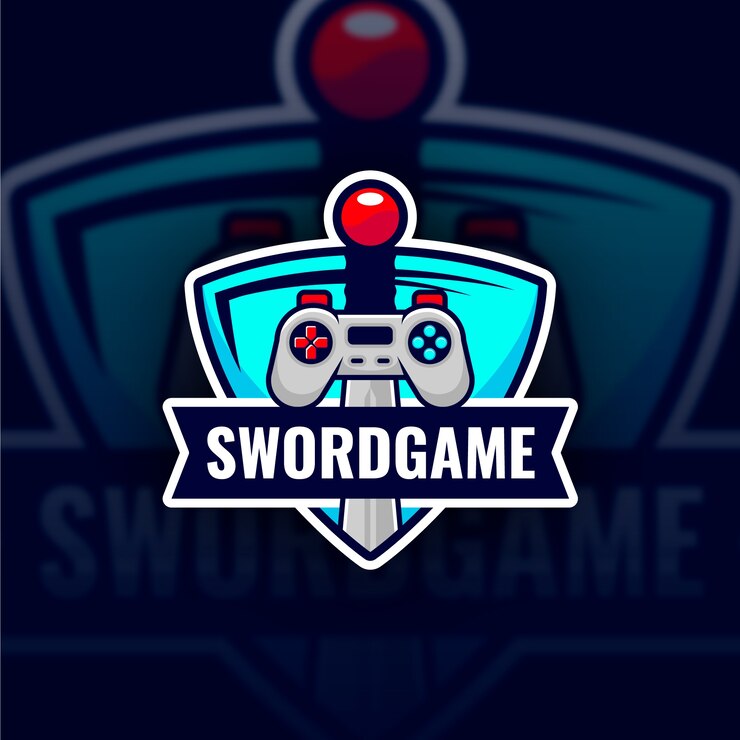 Vettore gratuito logo di gioco dal design piatto