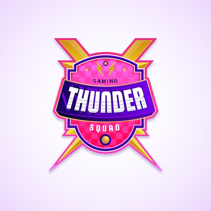 Vettore gratuito logo di gioco dal design piatto