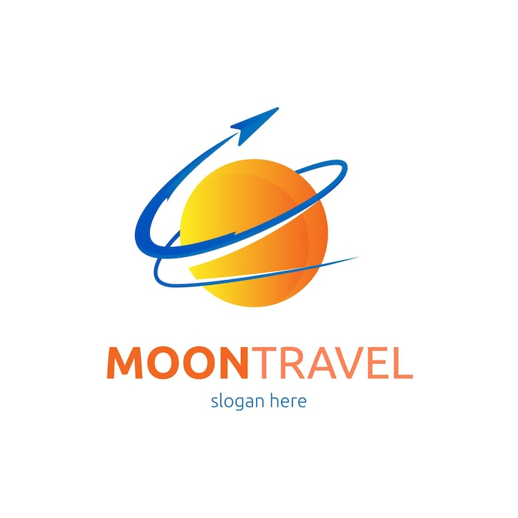 Vettore gratuito logo di viaggio dettagliato con segnaposto slogan