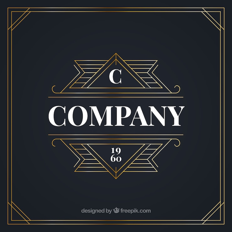 Vettore gratuito logo in stile vintage e di lusso