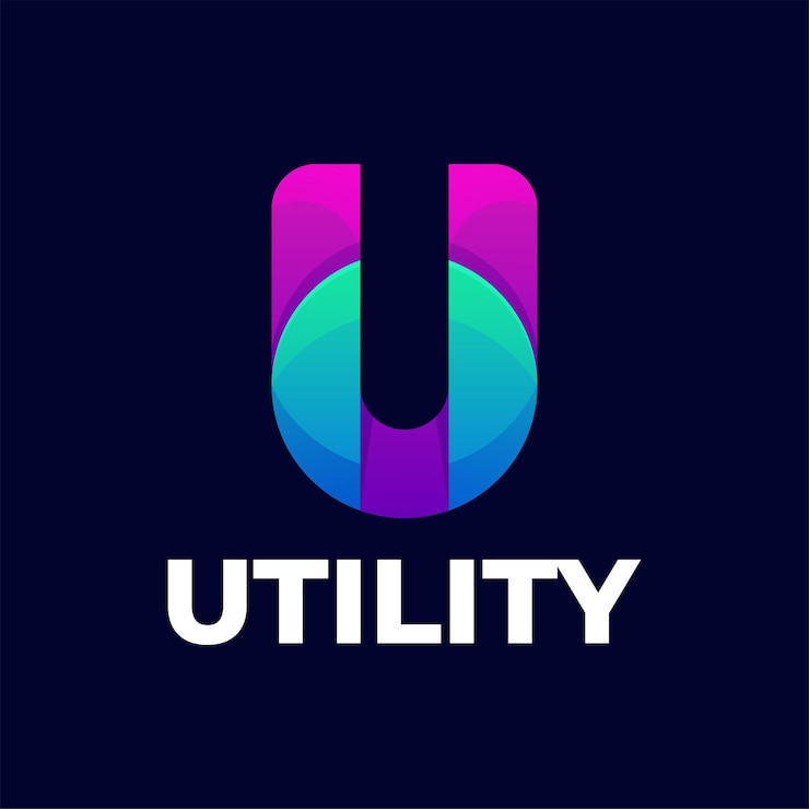 Vettore gratuito logo iniziale della lettera u