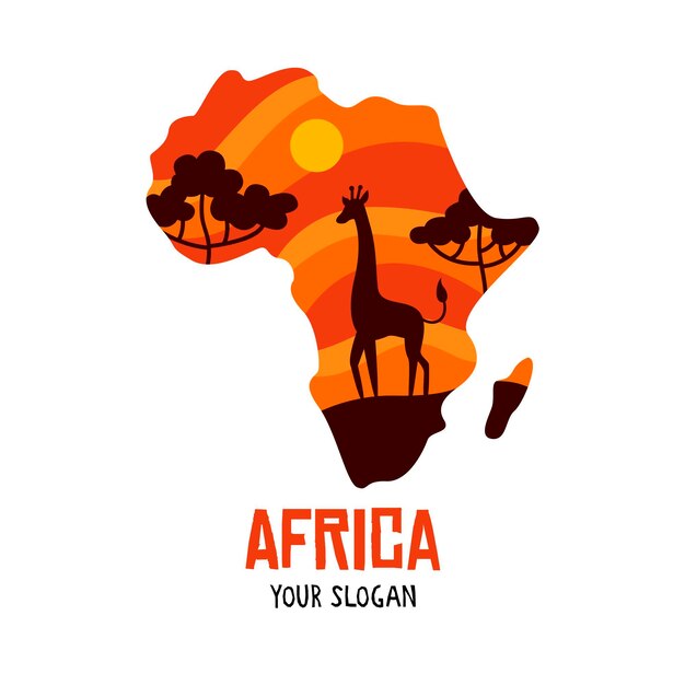 Logo mappa Africa con giraffa