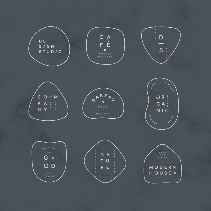 Vettore gratuito logo minimal set