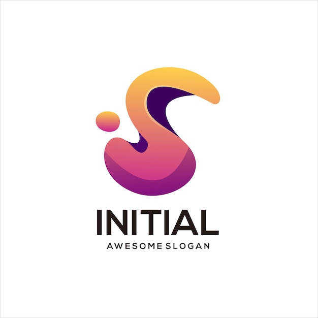 Logo sfumato colorato liquido lettera S