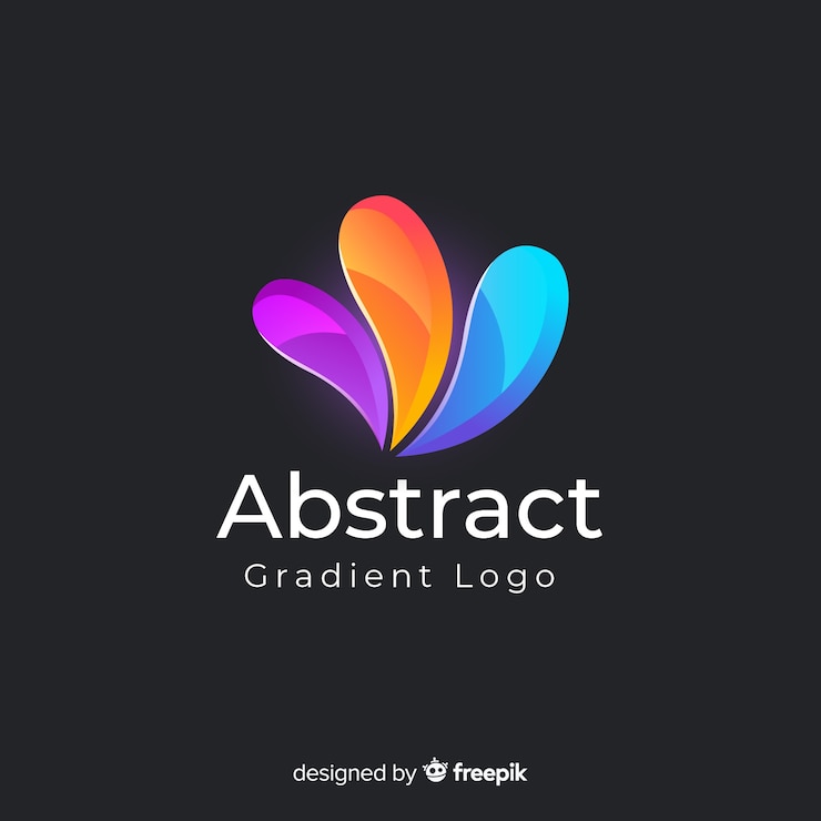 Vettore gratuito logo sfumato con forma astratta