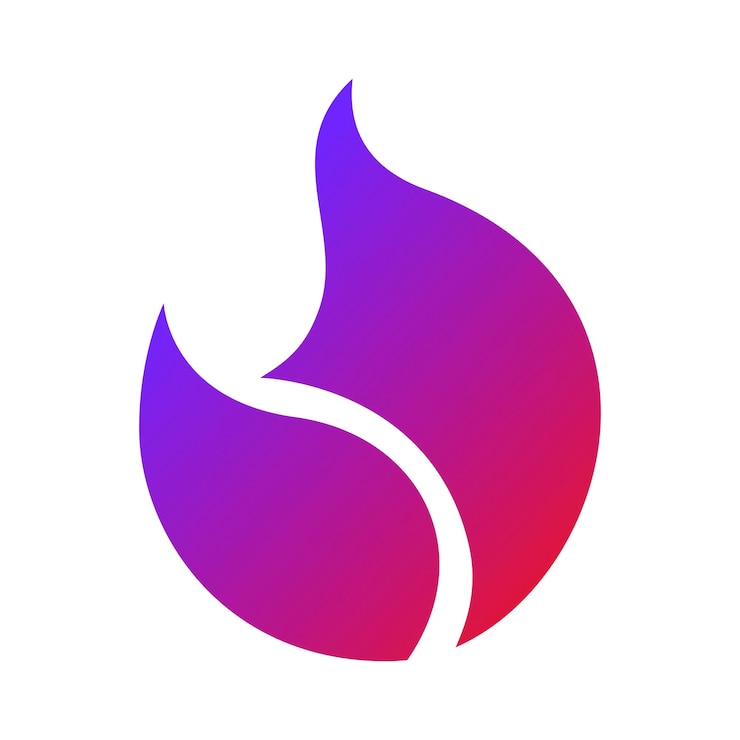 Vettore gratuito logo sfumato fiamma rossa