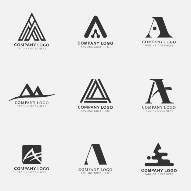 Vettore gratuito logo templates lettera a