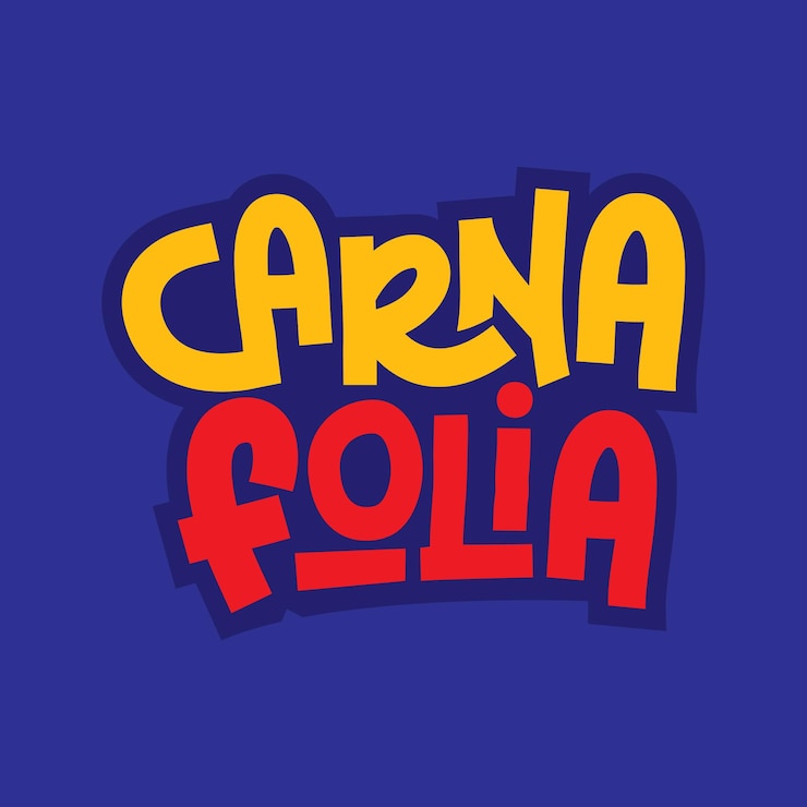 Vettore gratuito logo vettoriale illustrativo del carnevale carna folia sfondo scuro