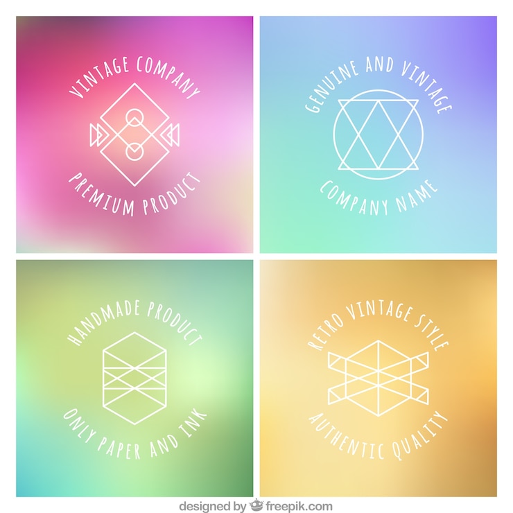 Vettore gratuito logos hipster