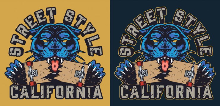 Vettore gratuito logotipo colorato skateboard vintage