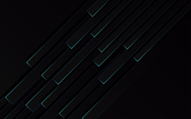 Luce blu astratta Zoom velocità tubo su sfondo nero tecnologia