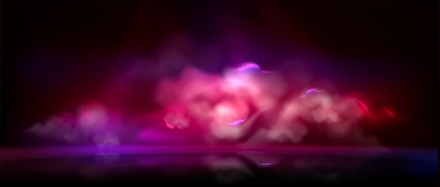 Luce rosa neon fumo bg Spazio gioco superficie nuvola