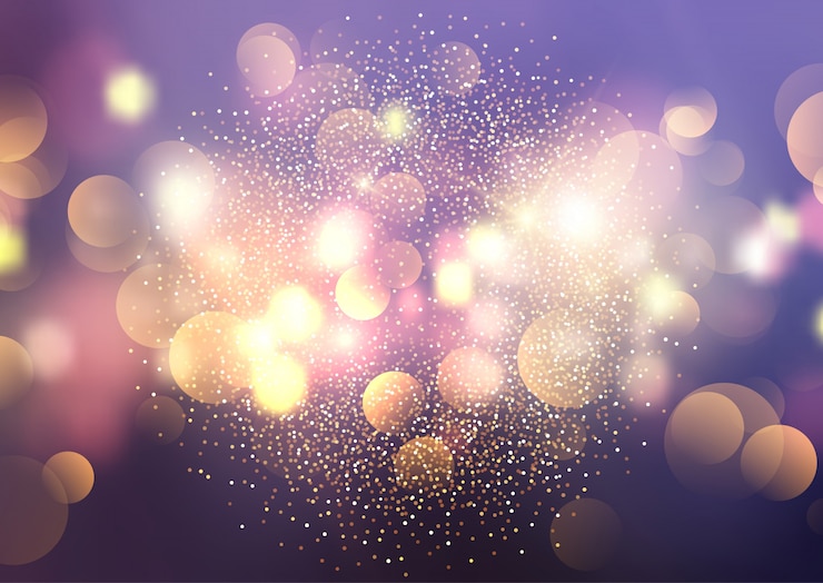 Vettore gratuito luci bokeh e sfondo luccicante
