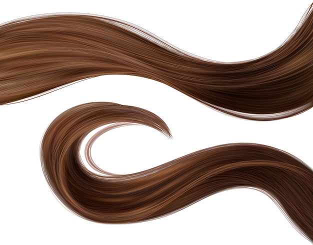 Lungo filo di capelli marroni
