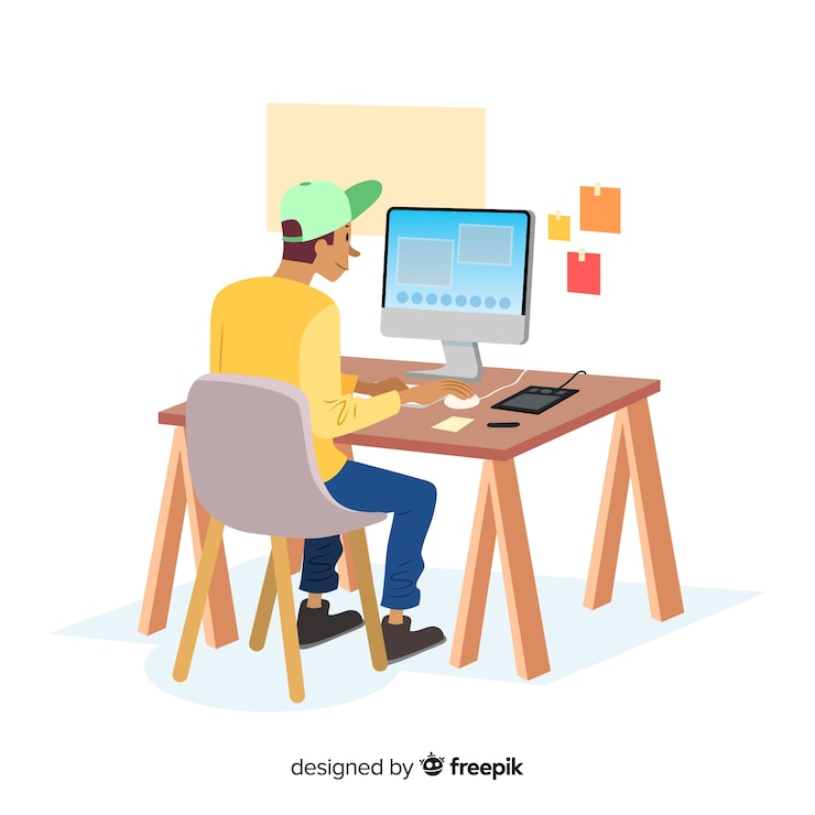 Vettore gratuito luogo di progettazione grafica