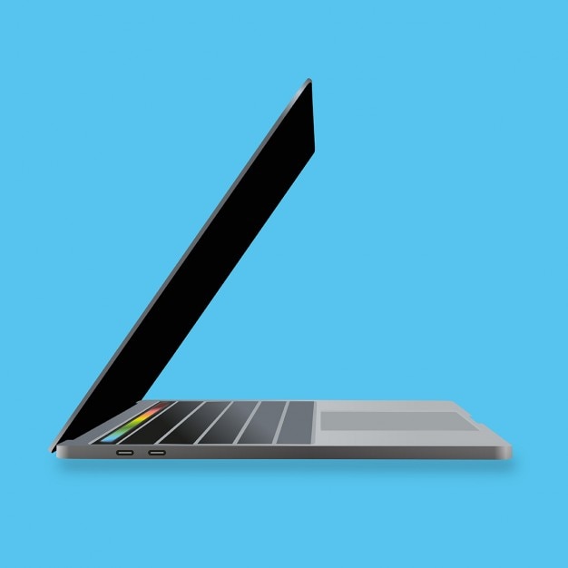 Vettore gratuito macbook pro con touch bar