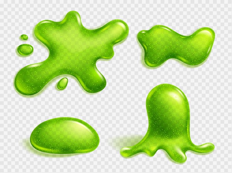 Vettore gratuito macchia o colla di moccio liquido gelatina di melma verde