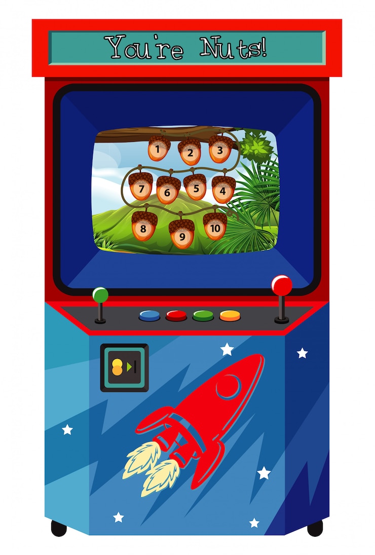 Vettore gratuito macchina da gioco per contare i numeri