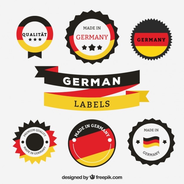 Vettore gratuito made in germany etichette