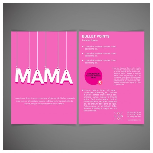 Vettore gratuito madri giorno rosa poster