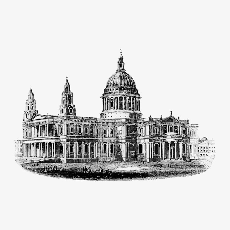 Vettore gratuito maestosa architettura londinese