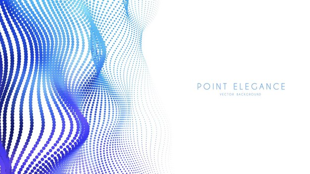 Maglia astratta dell'onda blu della particella 3d nello stile della tecnologia informatica Contesto astratto del business