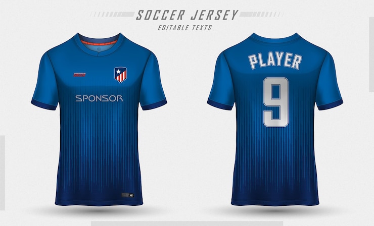 Vettore gratuito maglia da calcio modello sportivo t shirt design