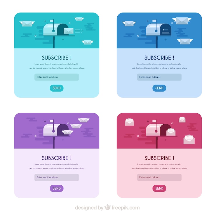 Vettore gratuito mailbox iscriviti disegno