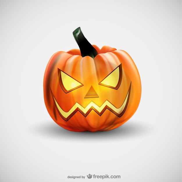 Male halloween pumpkin vector