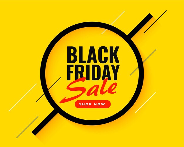 Manifesto di vendita del Black Friday in colore giallo