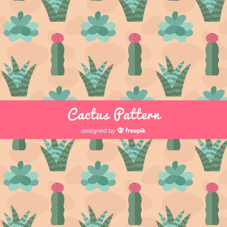 Vettore gratuito mano modello disegnato cactus