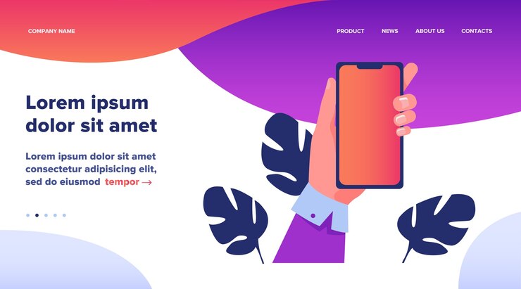 Vettore gratuito mano umana che tiene il telefono cellulare. persona che utilizza app su smartphone illustrazione vettoriale piatta. progettazione del sito web del concetto di tecnologia o pagina web di destinazione