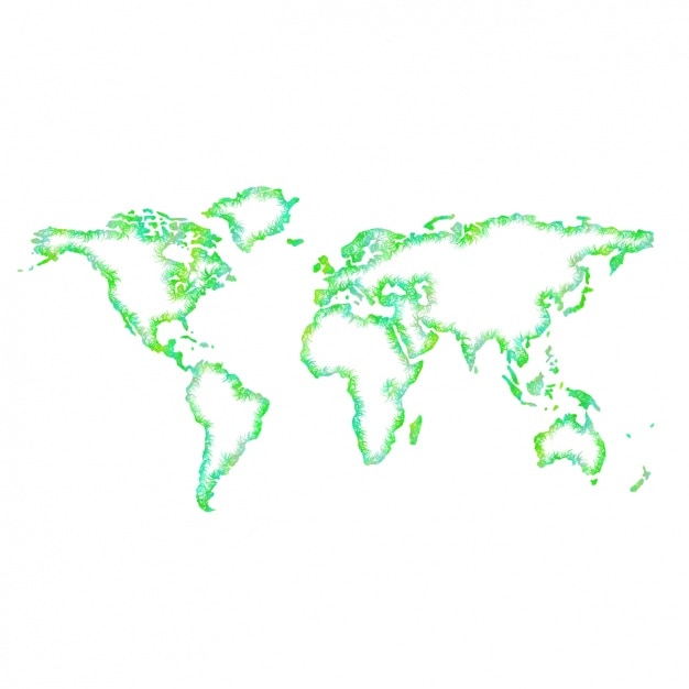 Vettore gratuito mappa del design mondiale blu