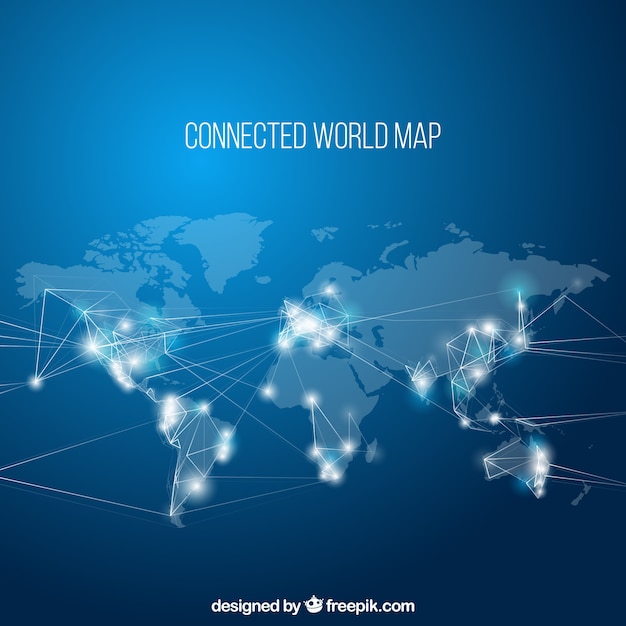 Mappa del mondo connesso