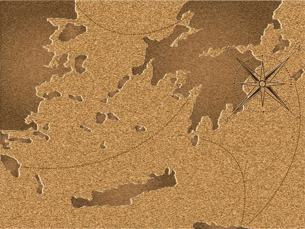 Mappa del sughero dell&#39;annata