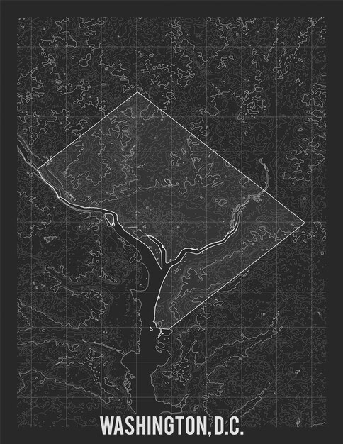 Mappa della città di Washington.