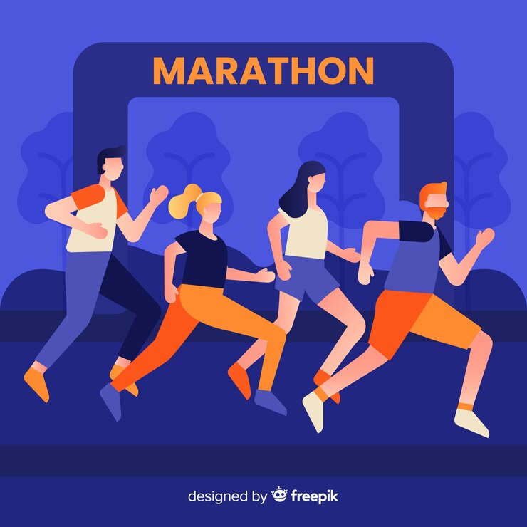 Vettore gratuito maratona