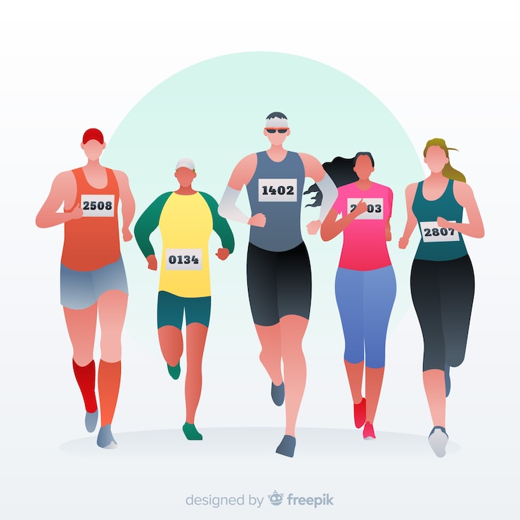 Vettore gratuito maratona