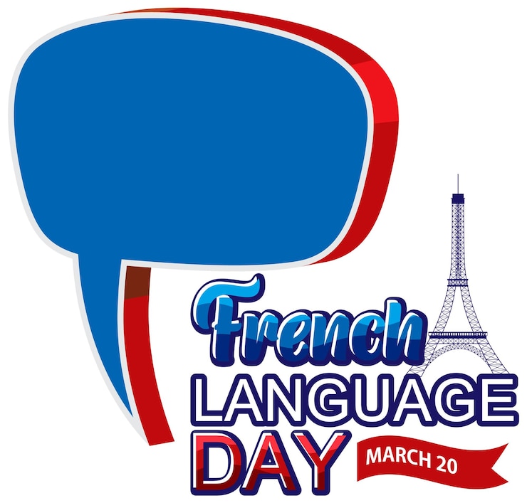 Vettore gratuito marzo giornata della lingua francese