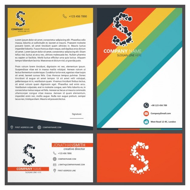 Vettore gratuito materiale design branding set