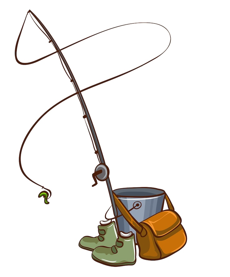 Vettore gratuito materiali per la pesca