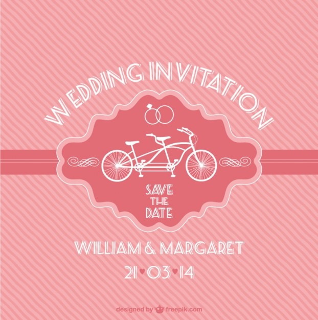 Vettore gratuito matrimonio carta libera rosa vintage con una moto