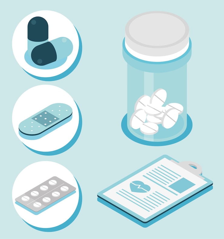 Vettore gratuito medicina medica isometrica