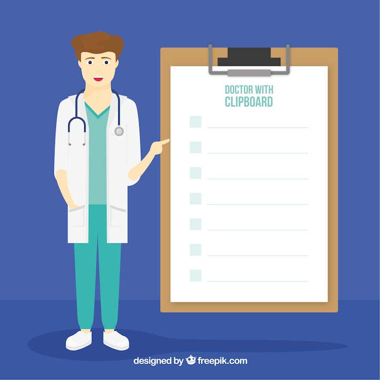 Vettore gratuito medico con appunti
