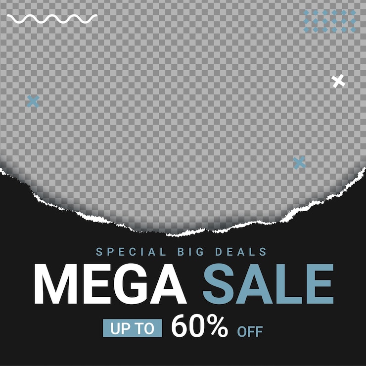 Mega offerte vendita banner sfondo