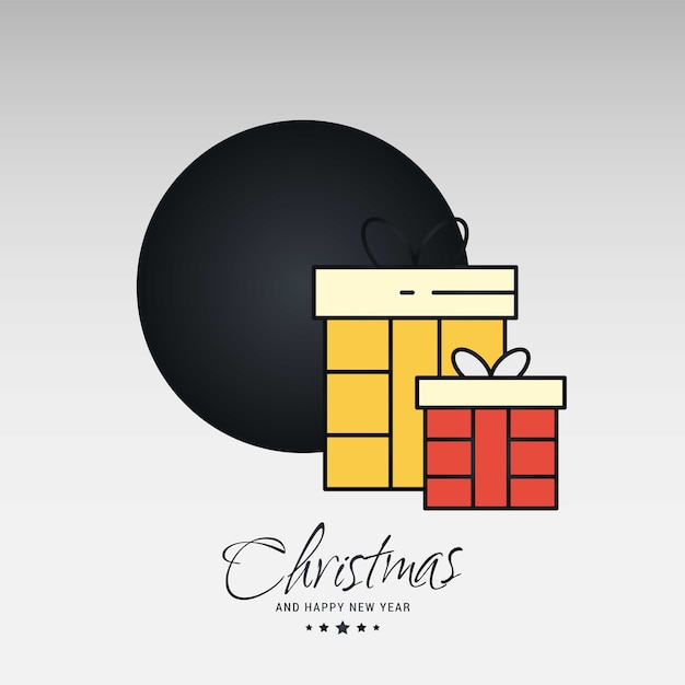 Merry Christmas card con design creativo