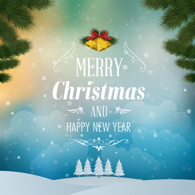Merry Christmas illustrazione vettoriale Paesaggio